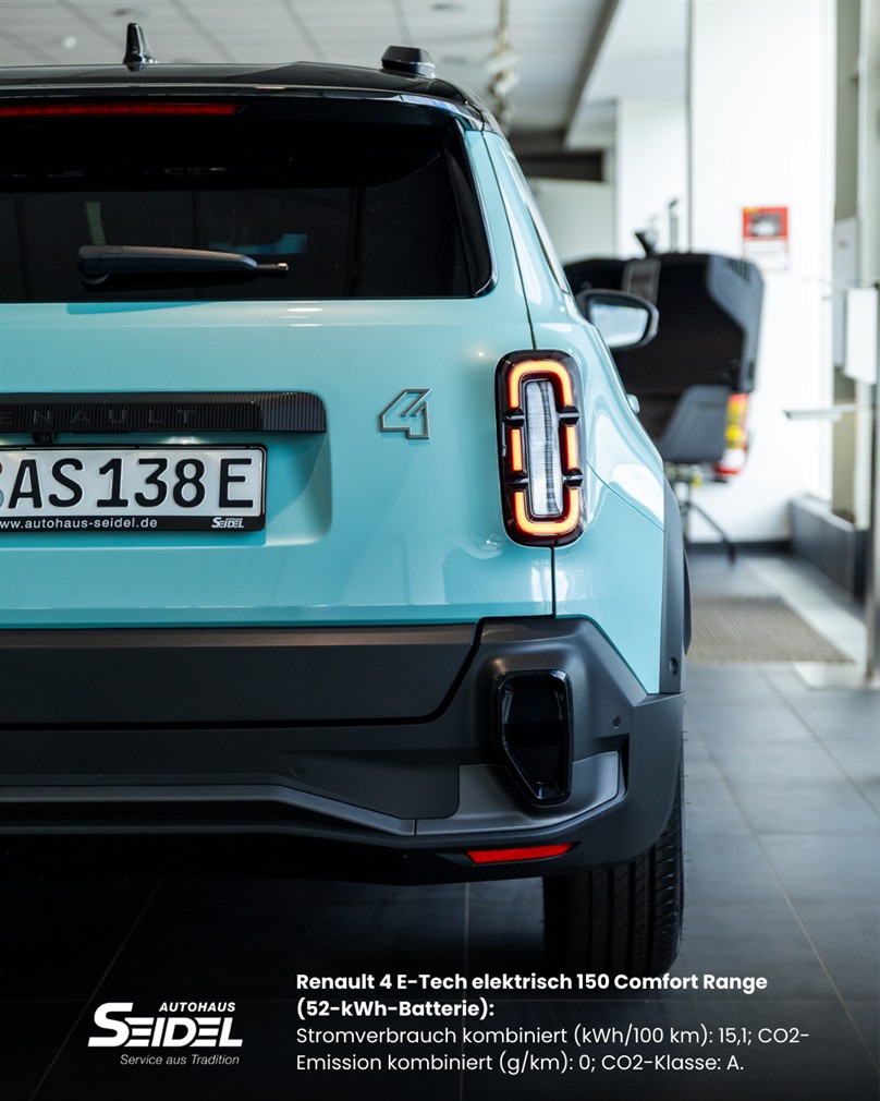 Renault 4 E-Tech Elektrisch Heckleuchten – förderfähiges Elektroauto mit Retro-Design in Zwickau