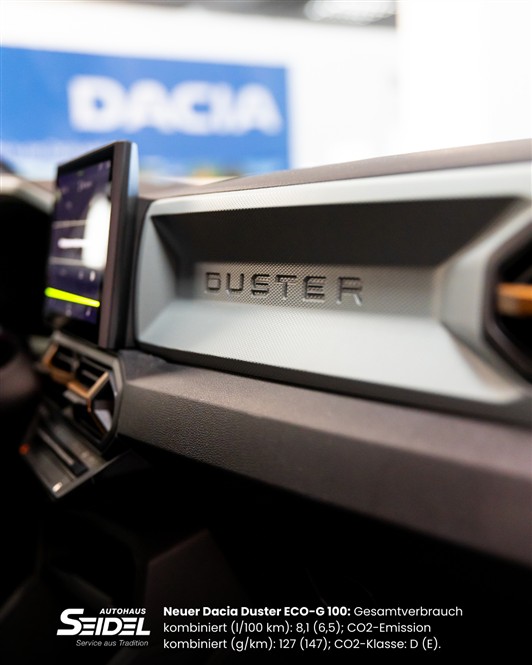 acia Duster Innenraum – geräumiges Interieur mit hochwertigen Materialien und Infotainment