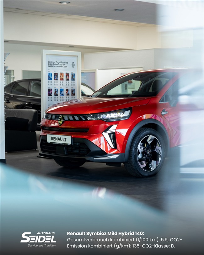 Renault Symbioz SUV im Showroom Autohaus Seidel Zwickau – Hybrid Renault