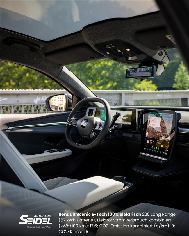 Innenraum Renault Scenic – modernes Cockpit im Autohaus Seidel Zwickau